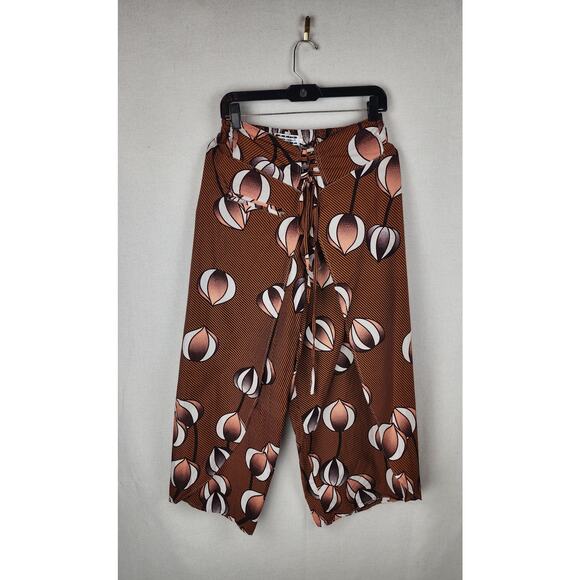 Kayra Imports African printed wrap pants one size fits most lagenlook wide-leg - Picture 1 of 14